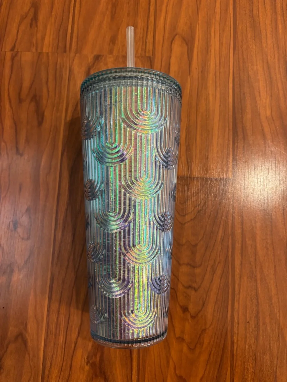 Starbucks 2022 24 oz Iridescent Cup Tumbler Mermaid Scale Blue